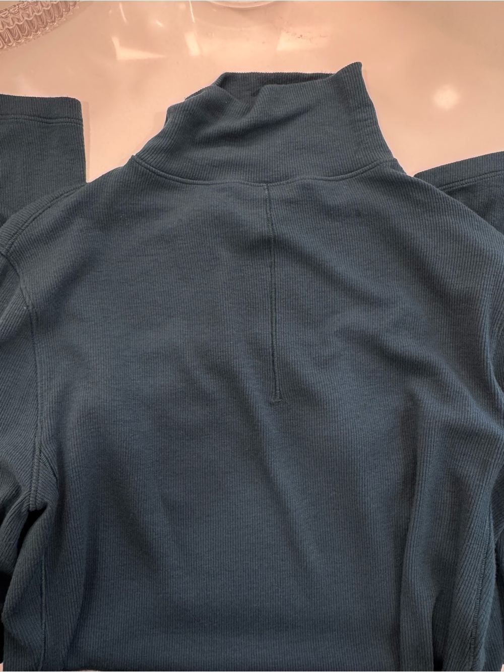 🔥LULULEMON Hold Tight Turtle Neck Long Sleeve INDOCHINE BLUE - Picture 7 of 8